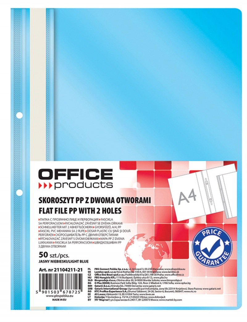 სწრაფჩამკერი ცისფერი OFFICE PRODUCTS (იტევს 200 ფურცელს) მაღალი ხარისხის
