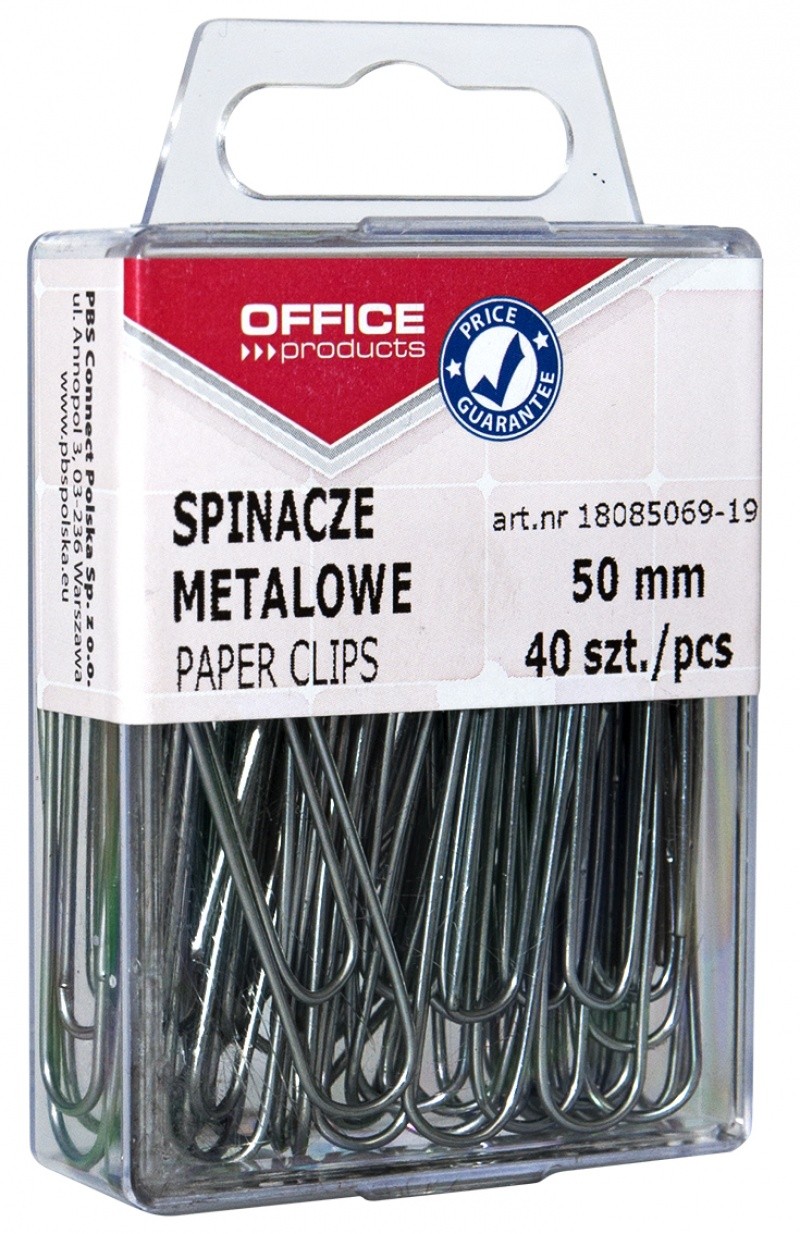სკრეპი პლასტმასის კოლოფში 50მმ - 40 ცალი OFFICE PRODUCTS