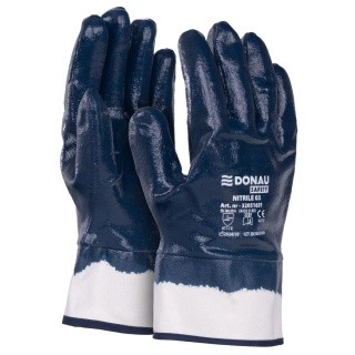 GLOVES DONAU SAFETY, NITRILE 03, CAT. II, DARK BLUE, SIZE 10