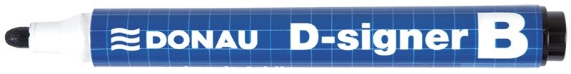 დაფის მარკერი შლადი / ბორდ მარკერი DONAU შავი (მრგვალი თავით)
