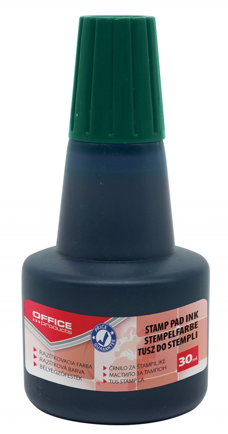 ბეჭდის მელანი 30მლ მწვანე OFFICE PRODUCTS
