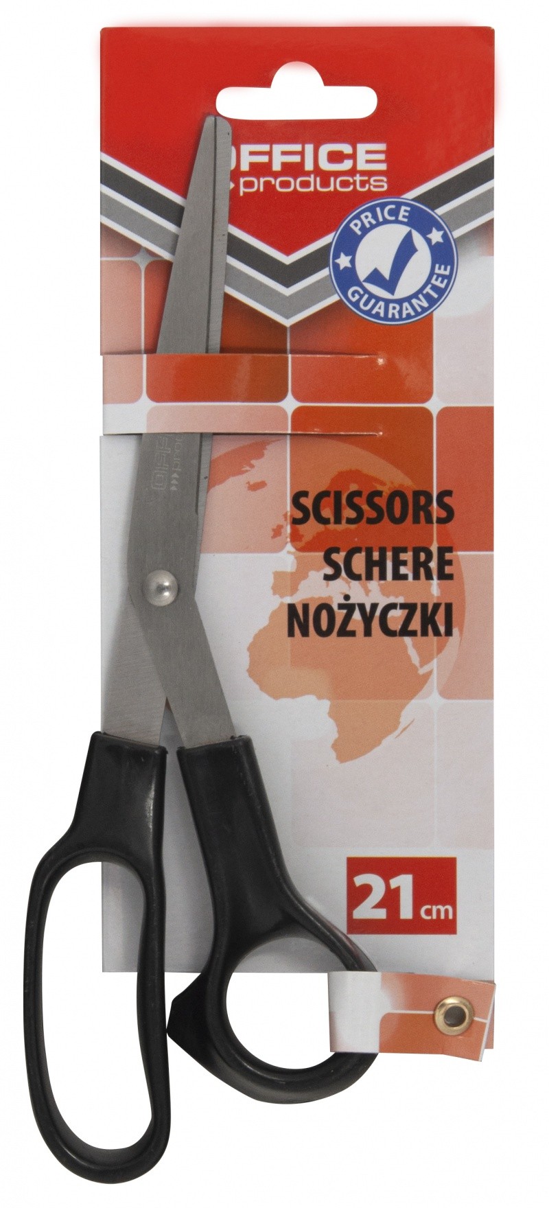 მაკრატელი 21 სმ OFFICE PRODUCTS შავი კორპუსით
